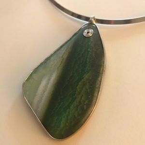 Natural Stone Style Pendant on a Flexible Collar, NWOT